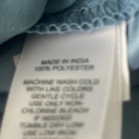 1.STATE Women's Balloon-Sleeve V Neck satin Blouse top slate blue size M - Picture 13 of 13